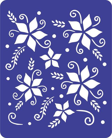 Imagem de Stencil flores de Natal - Jeito Próprio Artesanato