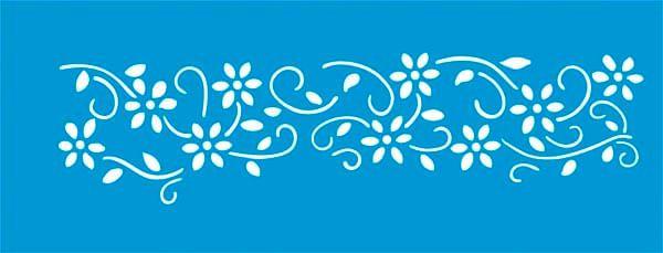 Stencil Litoarte 17X6,5 STP-057 Arabesco Flor Menor preço em Stencil Litoarte 17X6,5 STP-057 Arabesco Flor