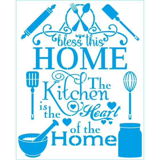 Imagem de Stencil Litoarte Rose Ferreira 20 x 25 cm - STR-226 Home Kitchen