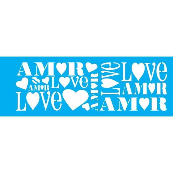 Imagem de Stencil Opa 10 x 30 cm - Amor - 483