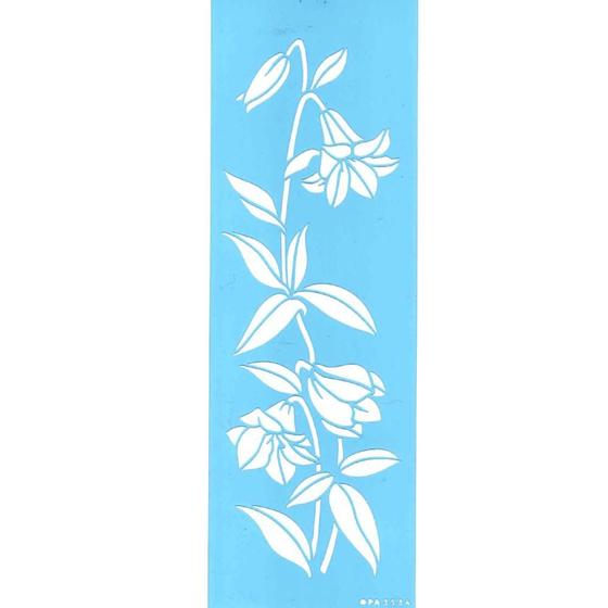 Imagem de Stencil Opa 10 x 30 cm - Flores Lírio Nepalense - 3534