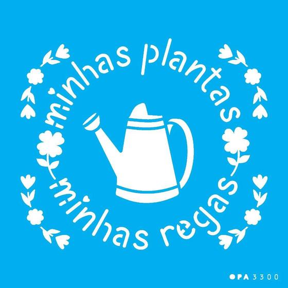 Imagem de Stencil Opa 14 X 14 cm - Jardim Minhas Plantas - 3300