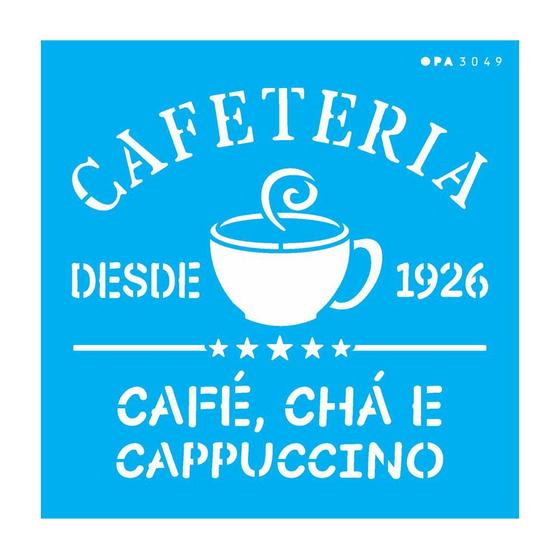 Imagem de Stencil Opa 14x14 Culinária Cafeteria 3049