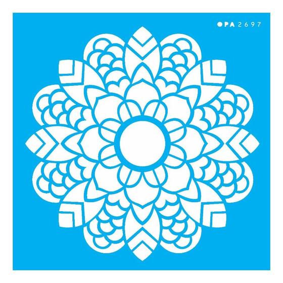 Imagem de Stencil Opa 14x14 Mandala Folhas 2697