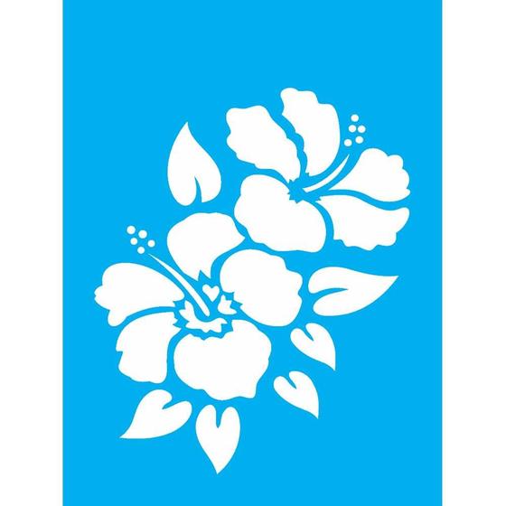 Imagem de Stencil Opa 15 X 20 cm - Flores Hibiscos I - 755