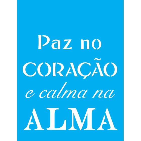 Imagem de Stencil Opa 15 X 20 cm - Paz no Coração - 2248