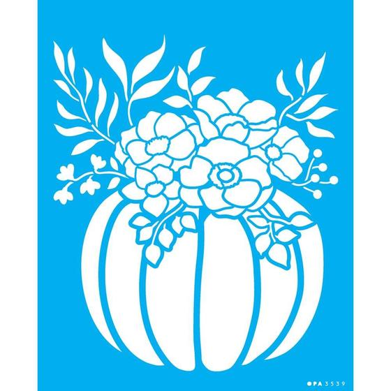 Imagem de Stencil Opa 20 x 25 cm - Abobora Com Flores - 3539