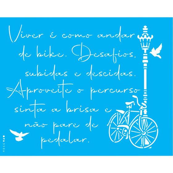 Imagem de Stencil Opa 20 x 25 cm - Poema Viver - 3506