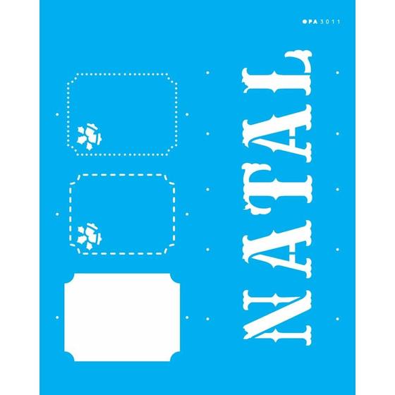 Imagem de Stencil Opa 20 x 25 cm - Tag Natal - 3011