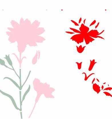 Imagem de Stencil OPA Simples 30,5 x 30,50 cm - 2369 Flor Cravo