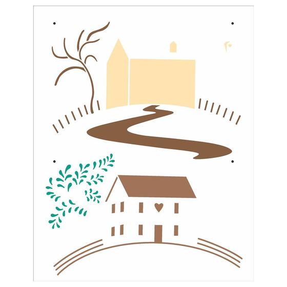 Imagem de Stencil Pintura Country Casa Iii 2962 20x25 Opa