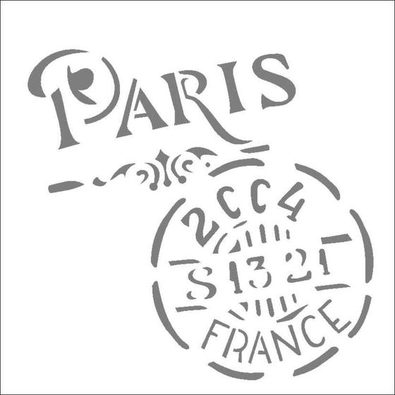 Imagem de Stencil Simples 14X14 Opa 1742  Selo Paris