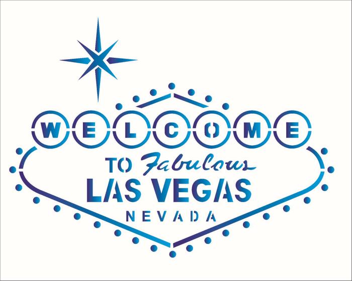 Imagem de Stencil Simples 20X25 Opa 2084  Welcome Las Vegas