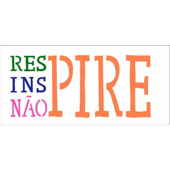 Imagem de Stencil Sp. 07x15 2326 Frase Respirar