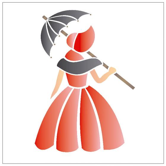 Imagem de Stencil Sp. 10X10 1129 Dama Antiga