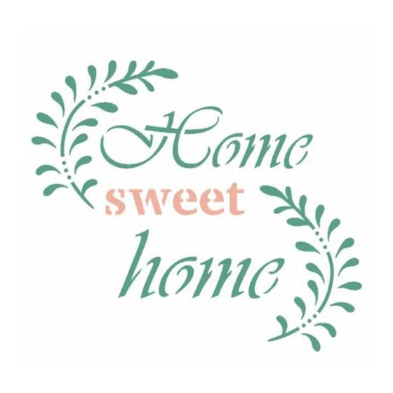 Imagem de Stencil Sp. 10x10 2989 F. Home Sweet Hom