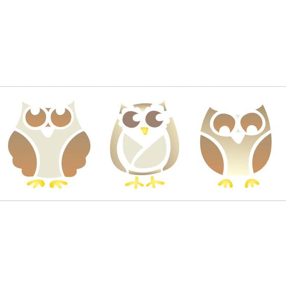 Imagem de Stencil Sp. 10x30 1085 Corujas Trio