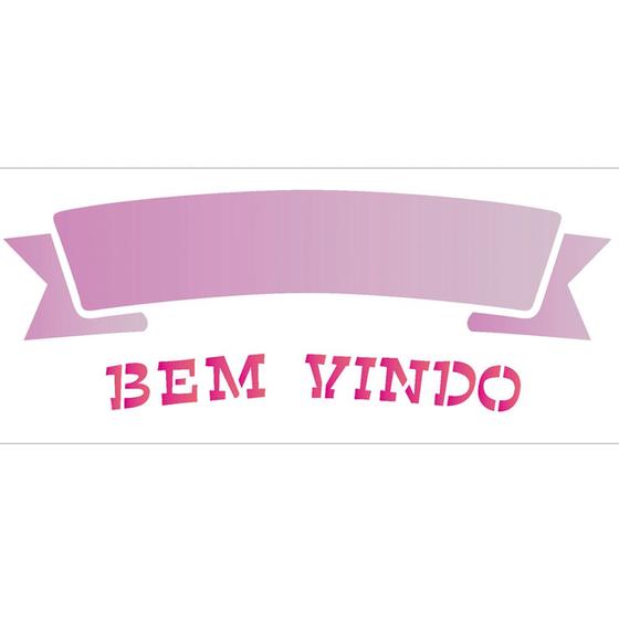 Imagem de Stencil Sp. 10X30 1462 Bem Vindo