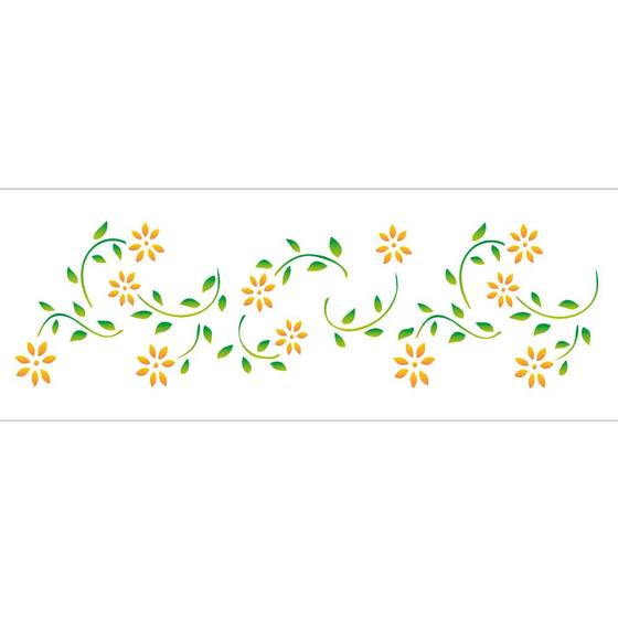 Imagem de Stencil Sp. 10x30 341 Flores Margar. Ii
