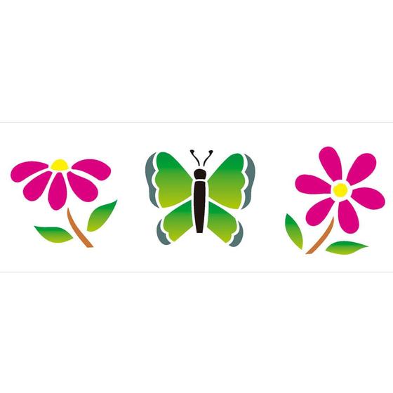 Imagem de Stencil Sp. 10X30 431 Borbol. e Flores