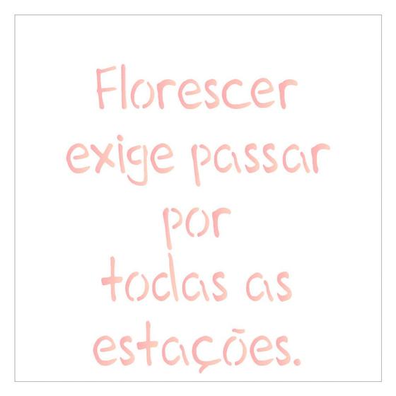 Imagem de Stencil Sp. 14X14 2215 Frase Florecer