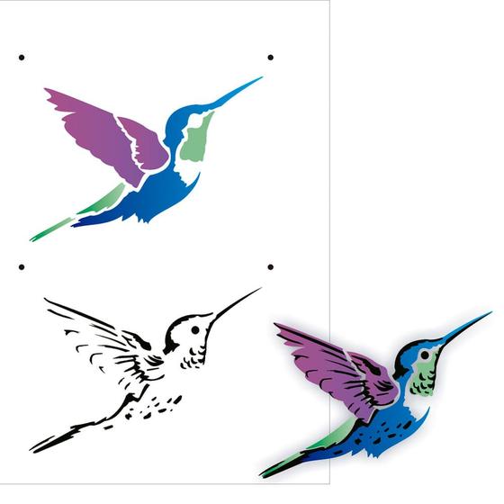 Imagem de Stencil Sp. 15x20 2165 Beija Flor