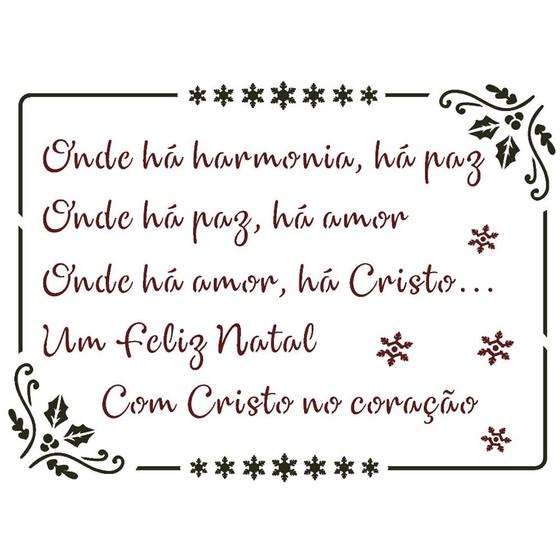 Imagem de Stencil Sp. 15X20 2551 Poema Msg Natal