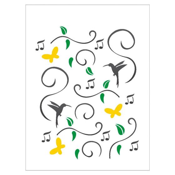 Imagem de Stencil Sp. 15x20 513 Estamp. Beija Flor