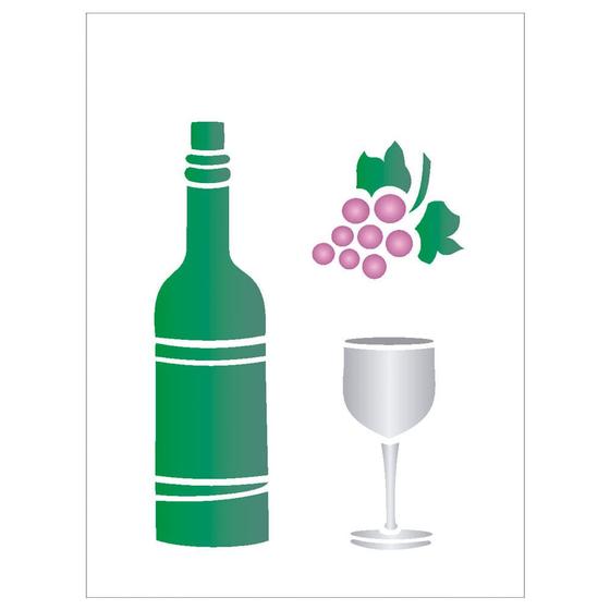 Imagem de Stencil Sp. 15x20 752 Vinho Floral