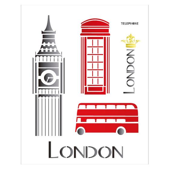 Imagem de Stencil Sp. 20x25 1161 Cidades London