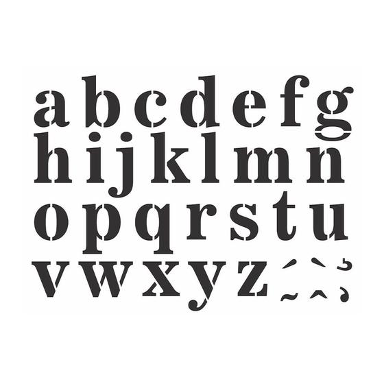 Imagem de Stencil Sp. 32X42 3065 Alfabeto Minusc.