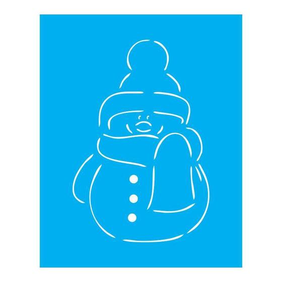 Imagem de Stencil Tamako Boneco Neve - 20X25Cm - Ref B659
