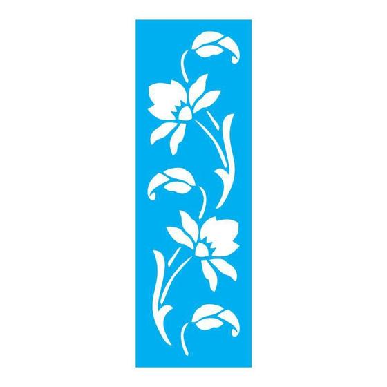 Imagem de Stencil Tamako Floral - 10X30Cm - Ref 7515