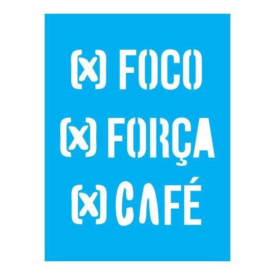 Imagem de Stencil Tamako Foco Força Café - 15X20Cm - Ref A2442