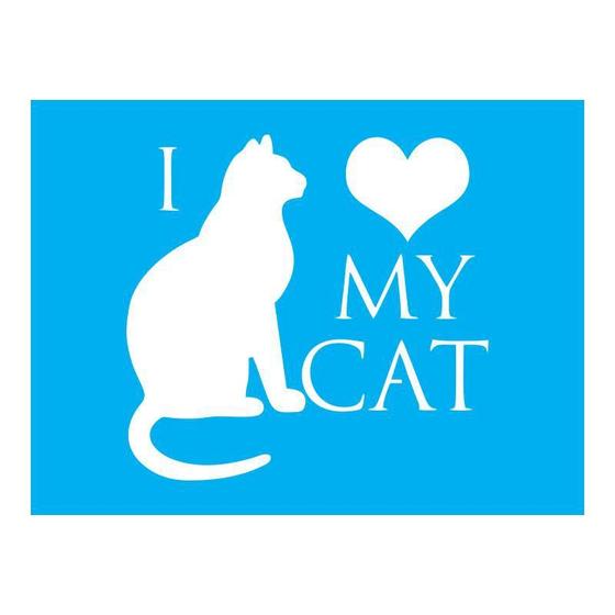 Imagem de Stencil Tamako I Love My Cat - 15X20Cm - Ref A2742