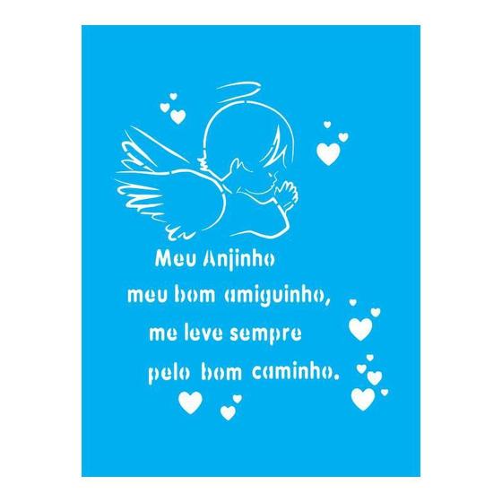 Imagem de Stencil Tamako Meu Anjinho - 15X20Cm - Ref A3306