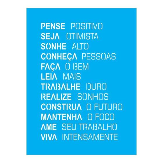 Imagem de Stencil Tamako Pense Positivo - 15X20Cm - Ref A2638