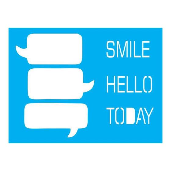 Imagem de Stencil Tamako Smile Hello - 15X20Cm - Ref A2630