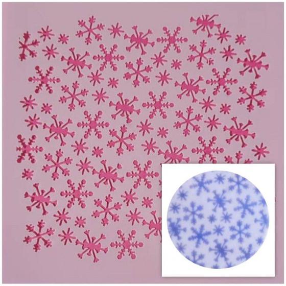 Imagem de Stencil Textura Flocos de Neve SG38