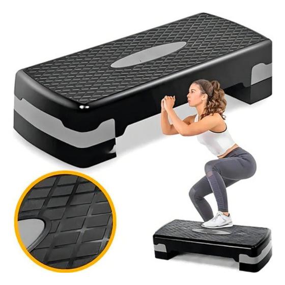 Imagem de Step Aeróbico Antiderrapante Ajustável para Treino Cardiovascular e Fitness em Casa