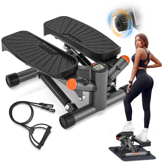 Imagem de Steppers ACFITI Mini Stair Stepper com faixas de resistência de 160 kg