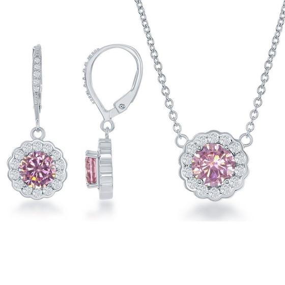 Imagem de Sterling Silver Outubro Birthstone Colar e Brincos Set