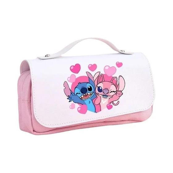 Imagem de Stitch Anime Cartoon Flap Pen Bag Estojo Para Estudantes Do Ensino Fundamental E Médio