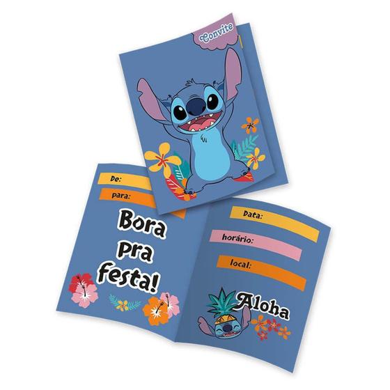 Imagem de Stitch Convite Aniversário c/8 - Festcolor