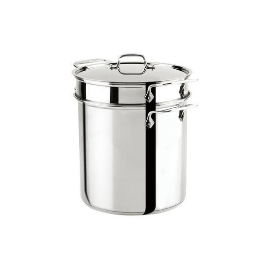 Imagem de Stockpot All-Clad Specialty em aço inoxidável 12L com filtro