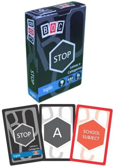 Stop Letras E Categorias Box Of Cards 51 Cartas Boc 12 Outros Livros Magazine Luiza