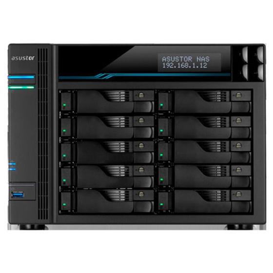 Imagem de Storage NAS Asustor AS6510T Intel Quad-Core C3538 2,1GHZ 8GB DDR4 Exp10 baiasAte 160TB Sem HD