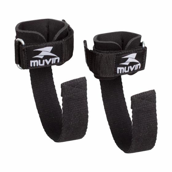 Imagem de Strap de Musculação com Munhequeira Muvin Com Fecho de Contato - Resistente Para Levantamento de Peso - LPO