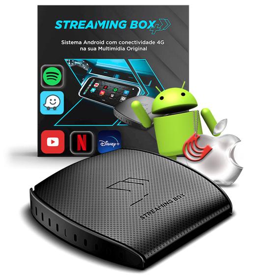 Imagem de Streaming Box+ Plus 4gb RAM 64gb Faaftech Wifi 4G GPS TV para Central Multimidia CarPlay AndroidAuto