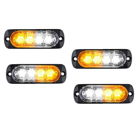 Imagem de Strobo Automotivo 2 cores em 1 com 16 modos de pisca 4 leds